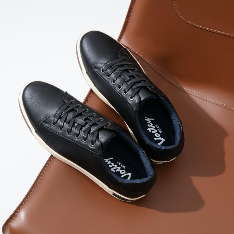 Vostey Men's Sneakers Fashion Black Casual Shoes Dress Sneaker Oxford Shoes(B81Q13 Black 13) - Image 5
